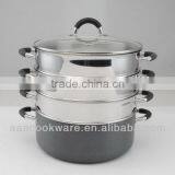 Aluminium Pot With S/S Steamer
