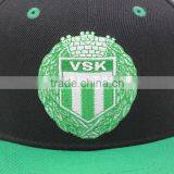 Flat Bill Snapback Hat With Green Under Brim thumbnail-6