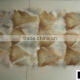 High Quality Dyed 100% Genuine Scrap Fox Fur Plates thumbnail-3