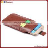 Mobile Phone Pouch for IPhone 6 Leather Holster Bag With Card Holder