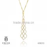 Fashion Gold Plated Necklace - 438213 , Wholesale Gold Plated Jewellery, Gold Plated Jewellery Manufacturer, CZ Cubic Zircon AAA