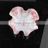 High Top Flower Design Plastic Butter Plate