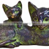 Brass Cats Showpiece 4"