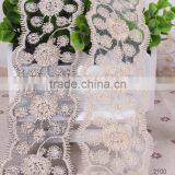 Golden Net Embroidered Mesh Lace Trimming thumbnail-1