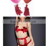 Super Sexy Red Glitter Breast Nipple Cover Naked Young Girls Bra