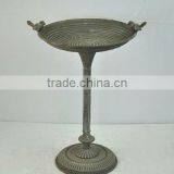 120312FD-Tall Metal Bird Feeder Birdbath