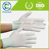 L non-dust white knitted noly working gloves