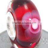 925 Sterling Silver Murano Glass Stamped Beads