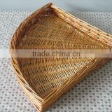 wholesale triangle wicker/willow tray for tea set(factory supply)