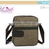 Hot Sale Durable Canvas Shoulder Bag Genuine Leather Messenger Bag Manufacturer in Guangzhou thumbnail-2
