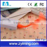 Zyiming Hot Selling Summer Mini Fan YM-F18 Self Programmable Led Message Usb Fan With Strong Wind