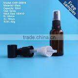 1OZ Amber Glass Essential Oil Bottle With Sprayer Cap thumbnail-1