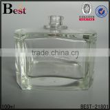 100ml best quality glass perfume bottle, short flat in shape