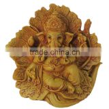 Religious Lord of Success Idol Wooden Carved Ganesh Ganesha Statue Figurine