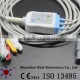 Biosys ECG 3 Lead Cable and Leadwires, IEC With Grabber, 6pin