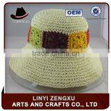 Mytext Straw Knitted Outdoor Beach Boater Straw Hat thumbnail-4