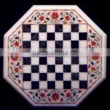 Marble Inlay Table Tops , Chess Table Tops