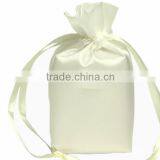 6x9 Ivory Satin Bags Hair Bag With Screen Printed