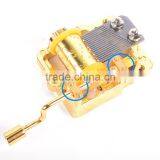Motorized GOLDEN HAND CRANK MUSIC BOX MOVEMENT