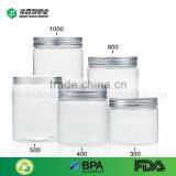 food grade sample free empty honey packing 200g 300g 400g 500g 600g 700g 800g 900g 1000g pet round shape clear plastic cream jar