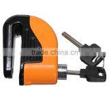 Orange 6mm Security Motorcycle Motorbike Sturdy Wheel Disc Brake Lock Safety Alarm / Key thumbnail-3