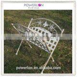 Antique White Foldable Metal Book Disply Rack PL08-6430 thumbnail-4