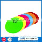 SEDEX Factory price customer logo pet toys silicone rubber frisbees