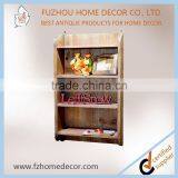 Living Room Book Shelf With Sandal or Rustic Wood Color and Metal Hook for Wall Decoration thumbnail-2