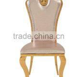 B404-3 Home Furniture Luxury Rose Gold Leather Dining Chair thumbnail-2