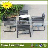 Stainless Steel Outdoor Furniture Rectangle Dining Table Set Box Table Chair thumbnail-4