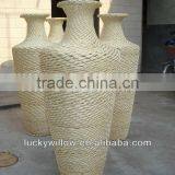 Larger Wicker Flower Vase thumbnail-1