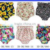 Newborn Girl Bow Tie High Waist Floral Bubble Bloomers For Kids thumbnail-4