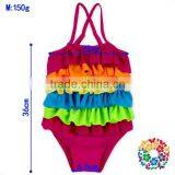 Pretty Rainbow Ruffle Baby Girls Swimsuit One Piece thumbnail-2