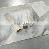 Manufacture New Acrylic Sheet Stapler 4pcs Sets Office /school Acrylic Stapler Files Tray Pen Holder Tape Holder 4pcs Sets thumbnail-1