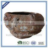 Sandstone Rock Shape Flower Pots Rusty Finish Planter Wholesale Planter thumbnail-1
