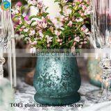 Crackle Glass Jar Candle Holder New Spring thumbnail-2