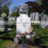 2015 High Quality Home Decor White Marble Cemetery Angel Statue