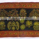 Traditionally Designed Hand Embroidery Work Indian Cotton Wall Hanging Mix Design Tapestry thumbnail-1