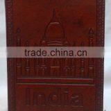 Handmade Vintage TajMahal Embossed Refillable Leather Diary thumbnail-1