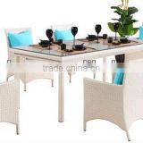 Outdoor Patio Garden Furniture PE Rattan Dining Table Set with chair