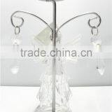 Clear Acrylic Angel With Iron Candle Holders Elegrane Xmas Ornament thumbnail-3