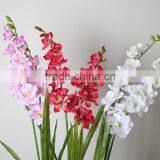 Two Branches Handmake Artificial Fabric Orcihd for Decoration thumbnail-1