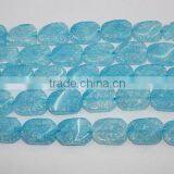 Blue Loose Crackle Crystal Beads thumbnail-1