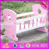 2016 Best Design Kids Wooden Toy 18 Inch Doll Bed W06B052 thumbnail-2