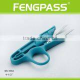 S8-1034 4-1/2" 2Cr13 Stainless Steel Blade With Plastic Handle Thead Scissors thumbnail-3