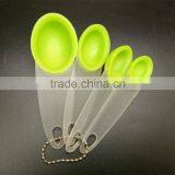 Disposable 4pcs Silicone Measuring Spoons Set With Plastic Handle thumbnail-2