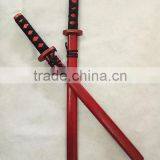 Wholesale Handmade Cosplay Children Red Wooden Long Katana Sword for Sale thumbnail-3