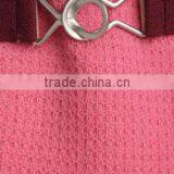 High Fashion Pink Color Waistbelt Back Pockets Flare Formal Skirts thumbnail-4