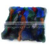CX-D-55 Home Decoration Pillow Patchwork Real Fox Fur Cushion & Pillow Cover thumbnail-2