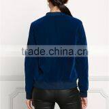 MGOO Never Out Of Fashion Crewneck Zipper Up Jackets Ladies Rib Cuff And Bottom Your Own Tags Bomber Jackets thumbnail-6